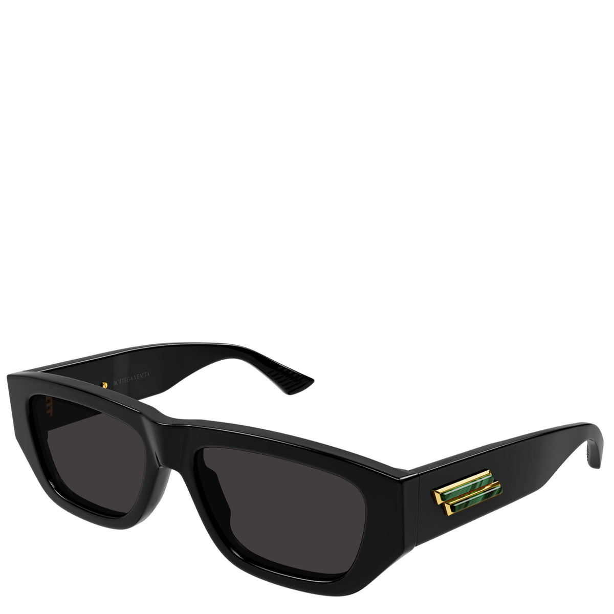 Bottega Veneta BV 1252S Bolt Rectangular Sunglasses, Black