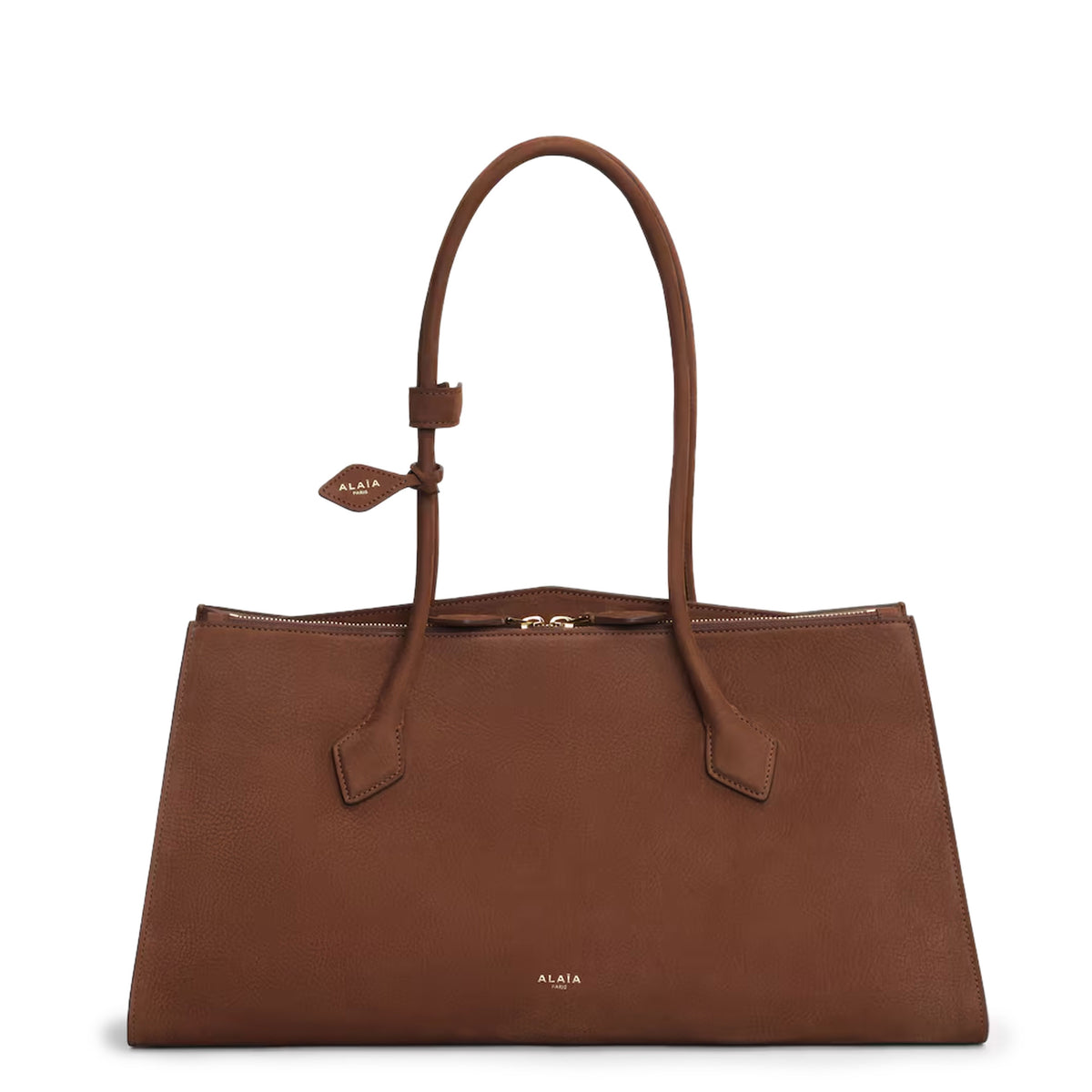 ALAIA Le Teckel Tote, Nubuck, Terre D'Ombre – CULTSTATUS