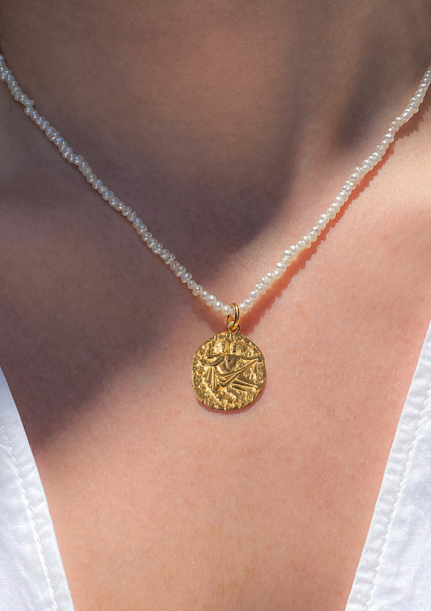 Hermina Athens Zodiac Pearl Necklace, Virgo CULTSTATUS