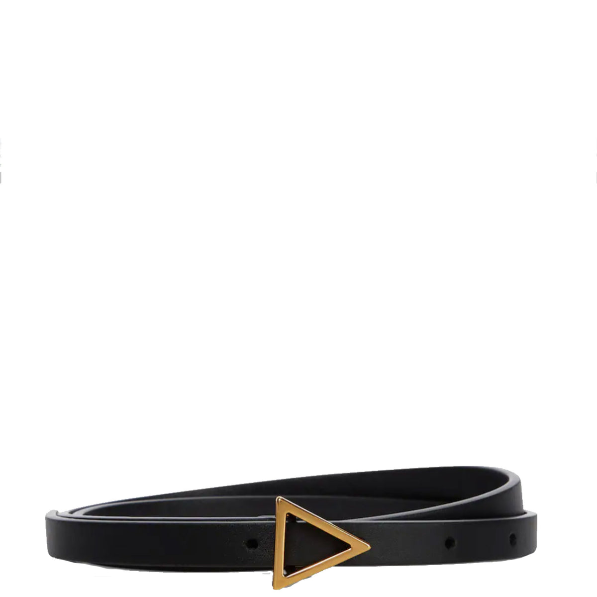 Bottega Veneta Gold Triangle Buckle Belt in Black - 70cm P00646725.jpg main image 2