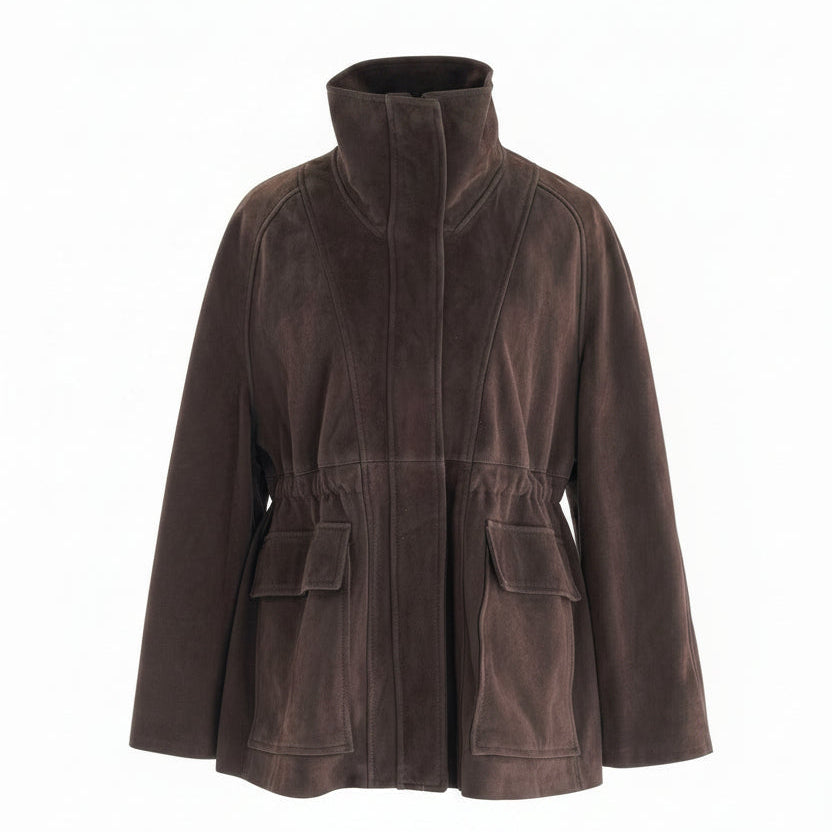 Brown jacket on a white background