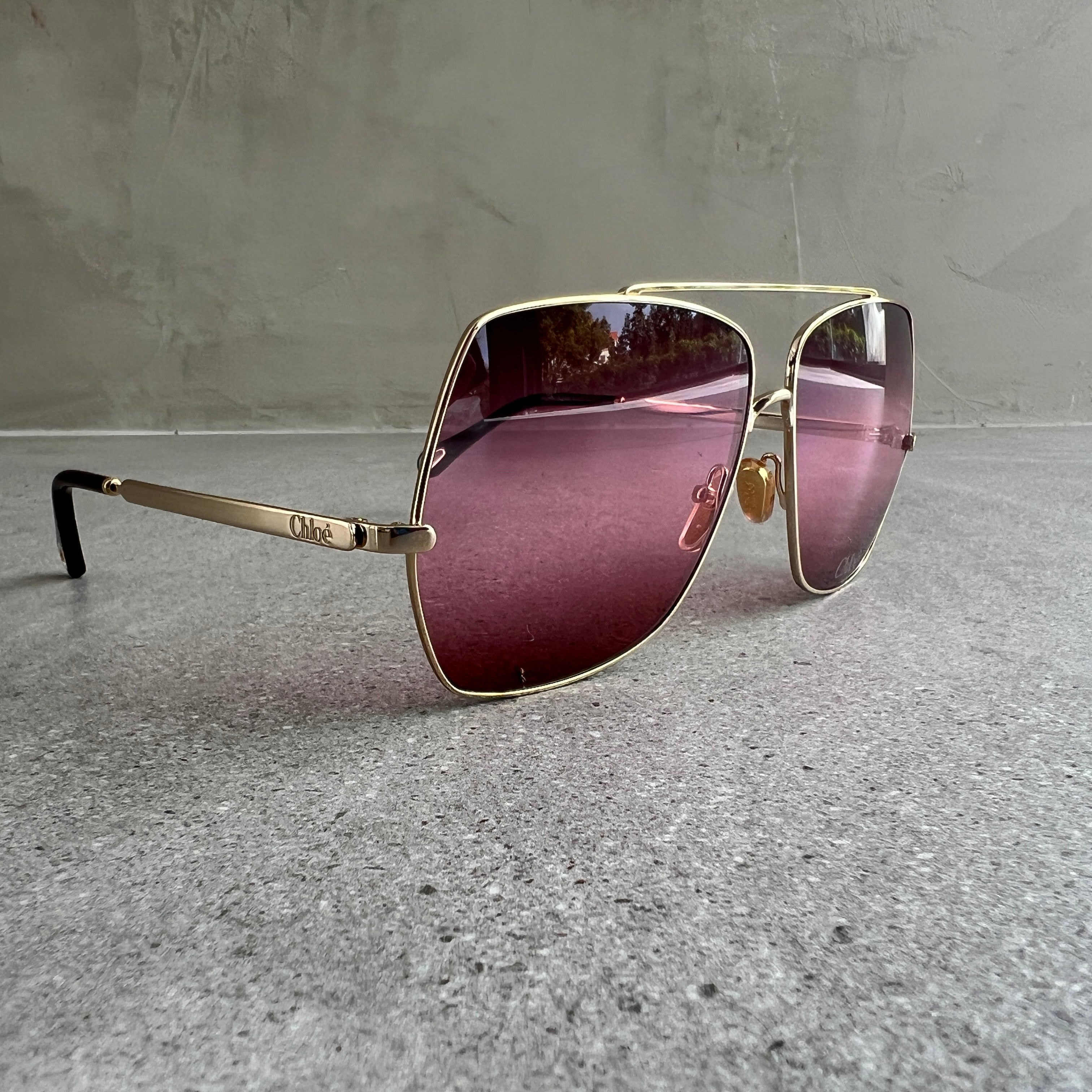 Chloe Sun Chloe Sun CH0278S Aviator, Gold/Red – CULTSTATUS Chloe Sun Chloe Sun CH0278S Aviator, Gold/Red – CULTSTATUS