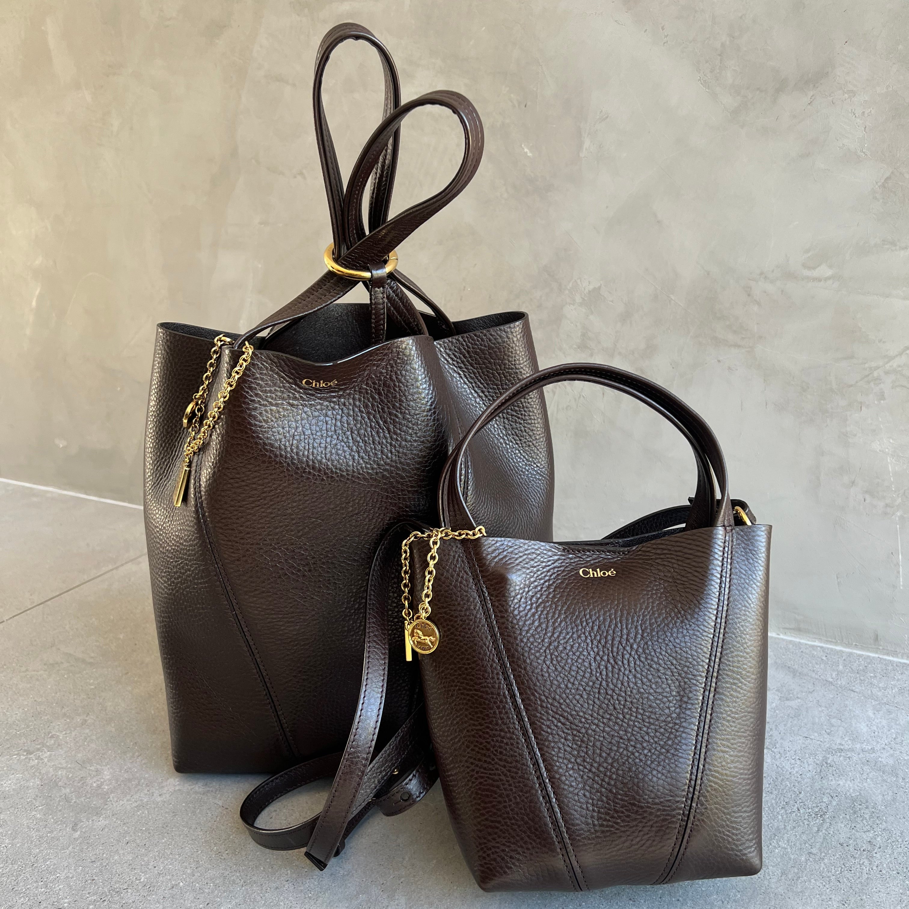 Chloé Small Tote Bag Kohl Brown Chloé Small Spin Tote Bag | Brown | FARFETCH ZA
