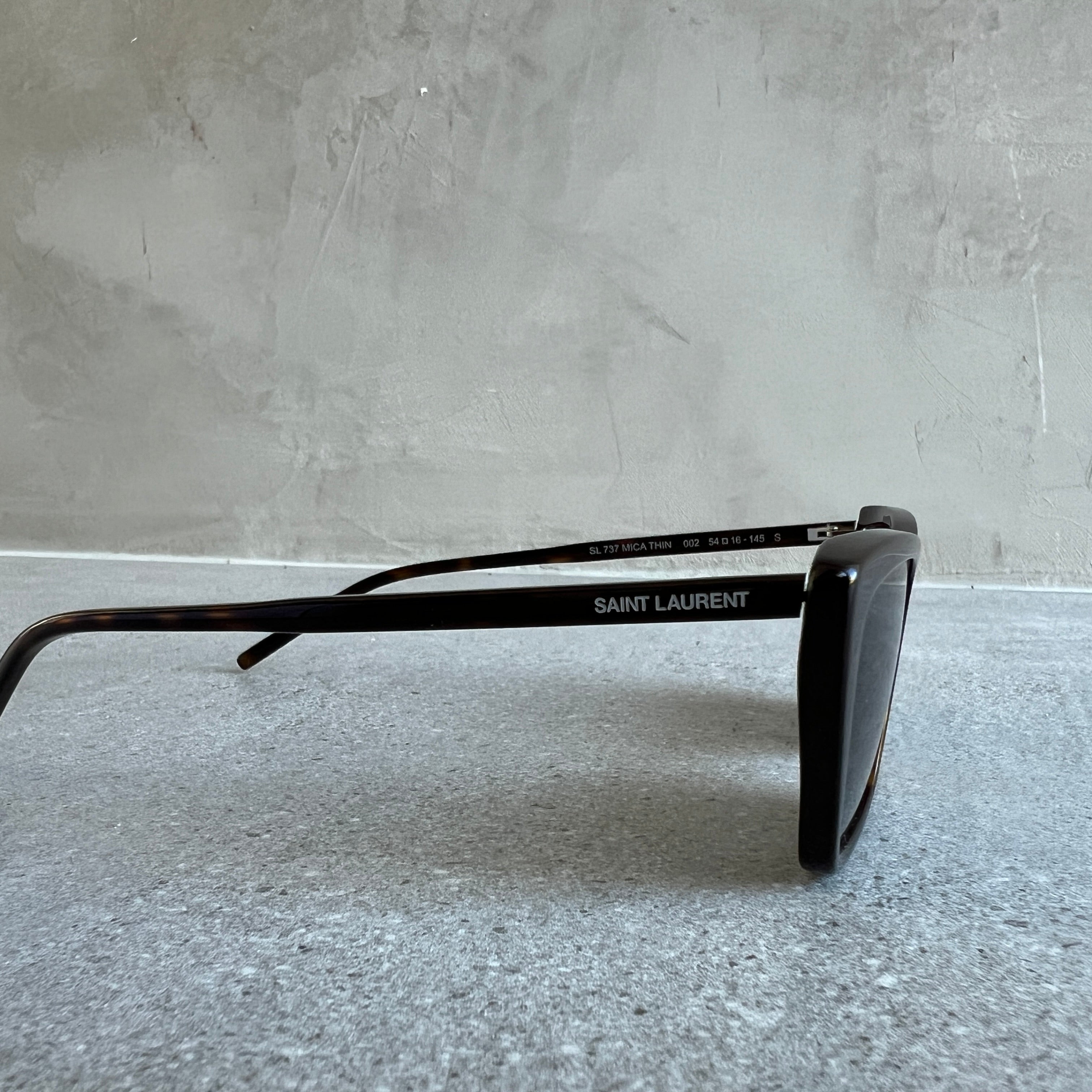 YSL SL737 Mica Thin Sunglasses Havana