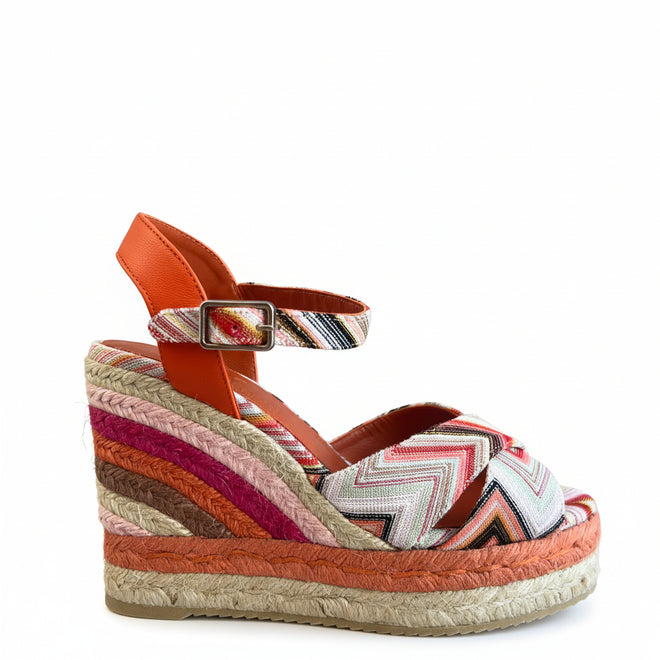 Carmen Espadrille Wedge, Wave Pink