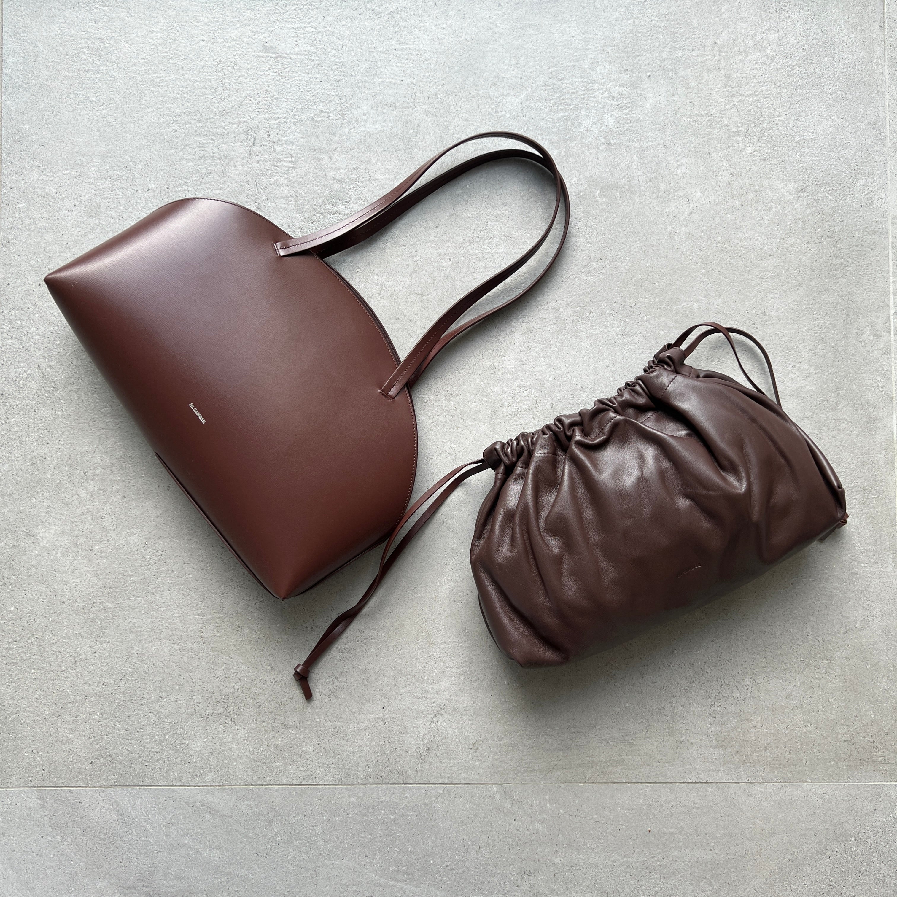 Jil Sander Medium Curve Shoulder, Dark Earth – CULTSTATUS