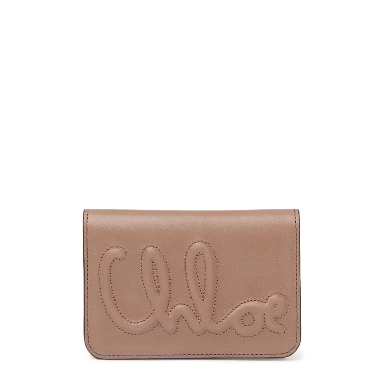 Chloe Logo Compact Flap Wallet, Woodrose – CULTSTATUS