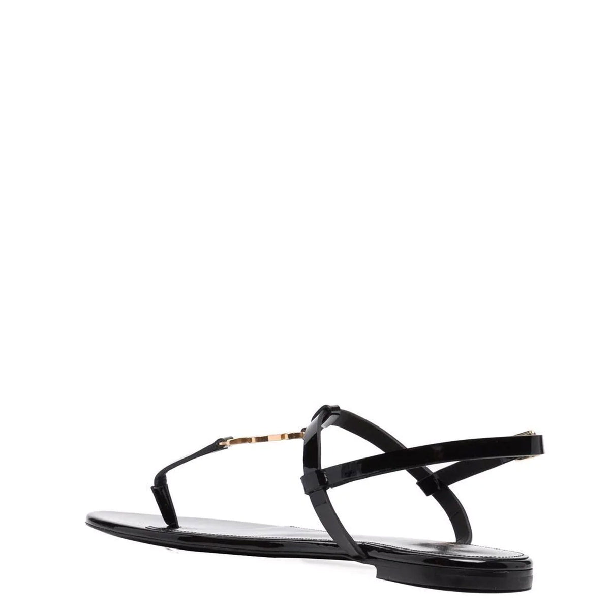 SAINT LAURENT Cassandra Thongs, Black – CULTSTATUS