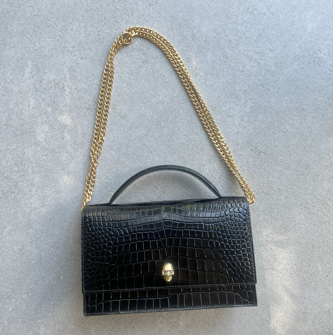 Alexander mcqueen crocodile bag sale