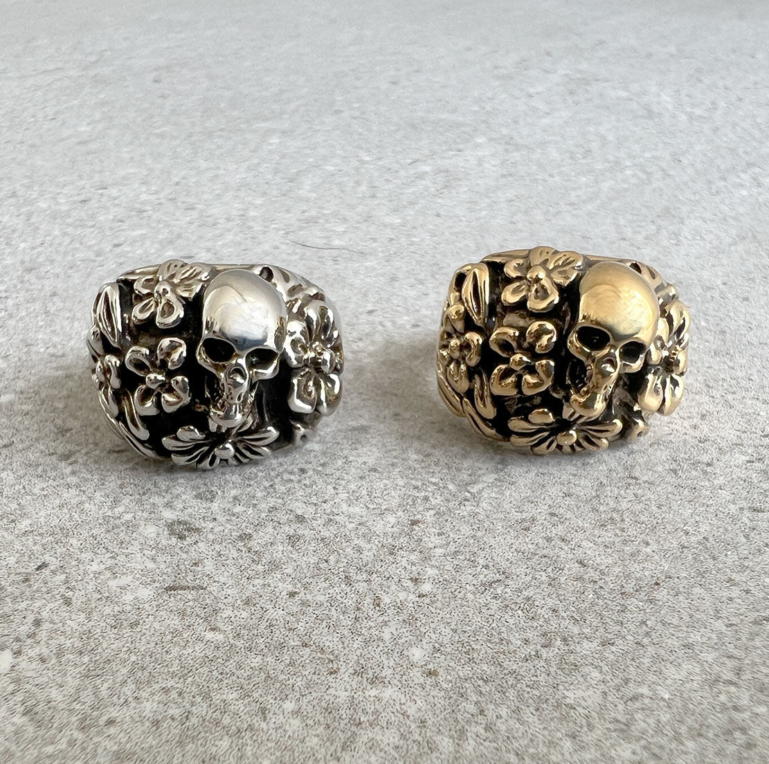 Alexander McQueen The Floral Skull Ring, Gold – CULTSTATUS