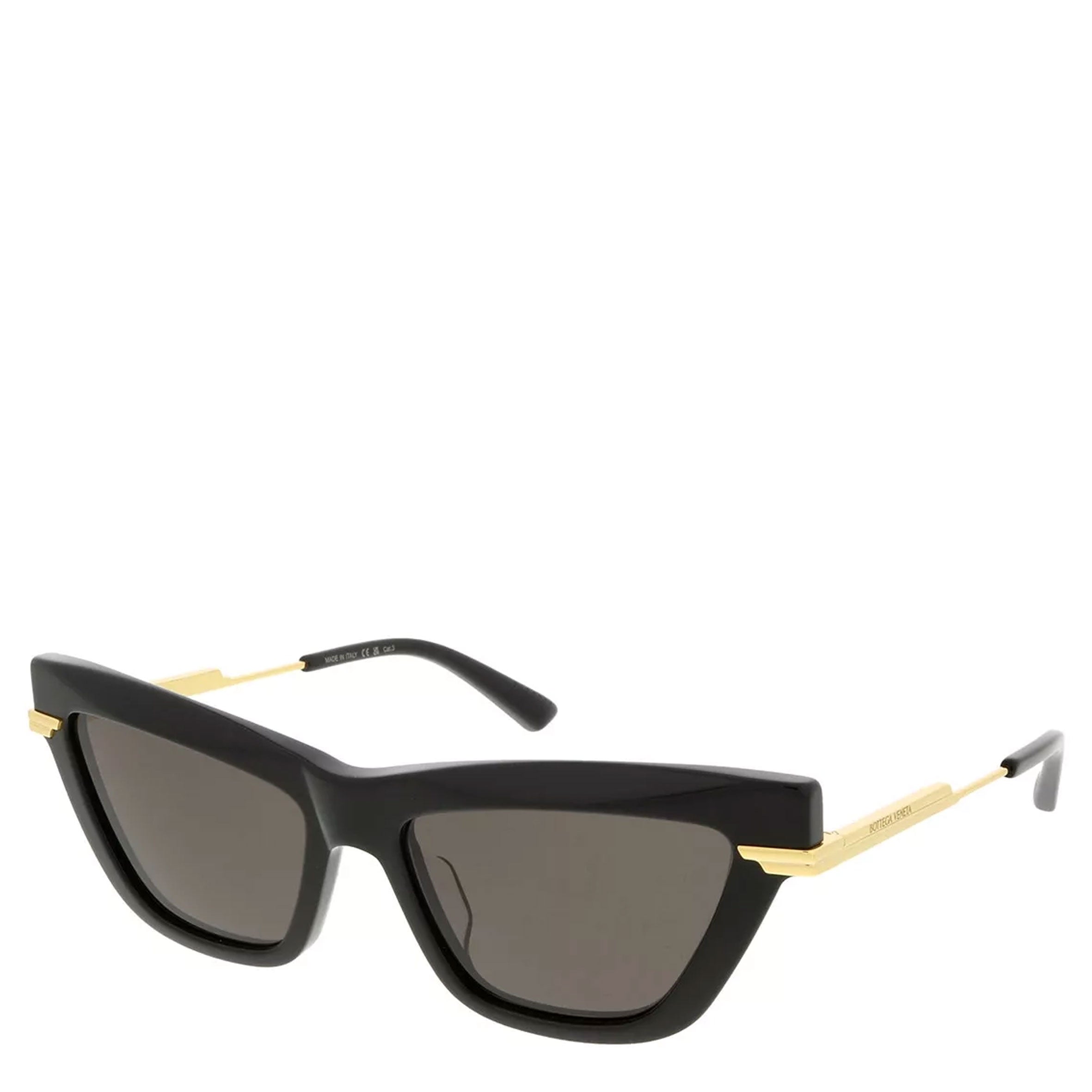 BV 1241S Classic Acetate Cat Eye Sunglasses, Black (G BV 1241S Classic Acetate Cat Eye Sunglasses, Black (G