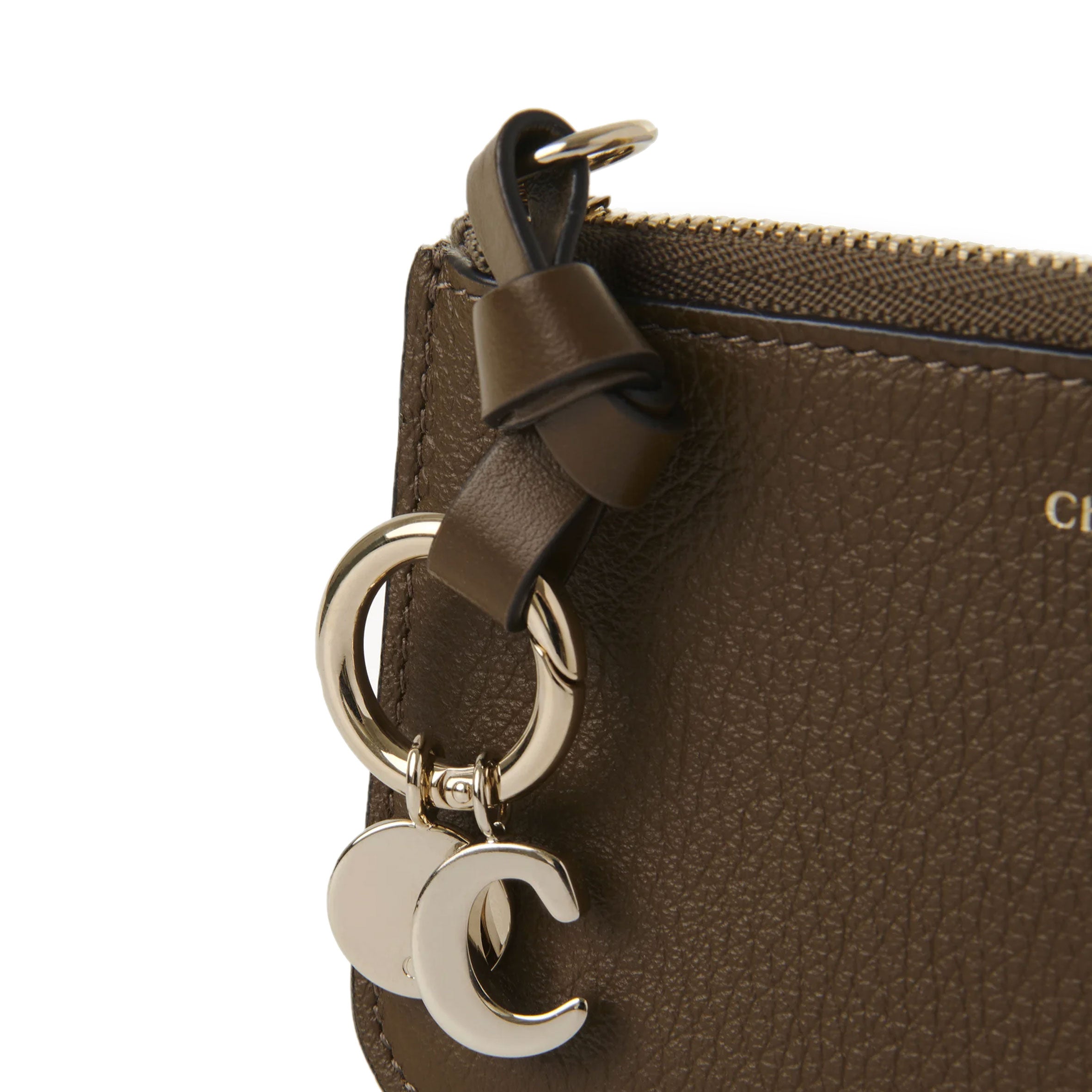 Chloe Alphabet Zip Card Holder, Dark Khaki – CULTSTATUS
