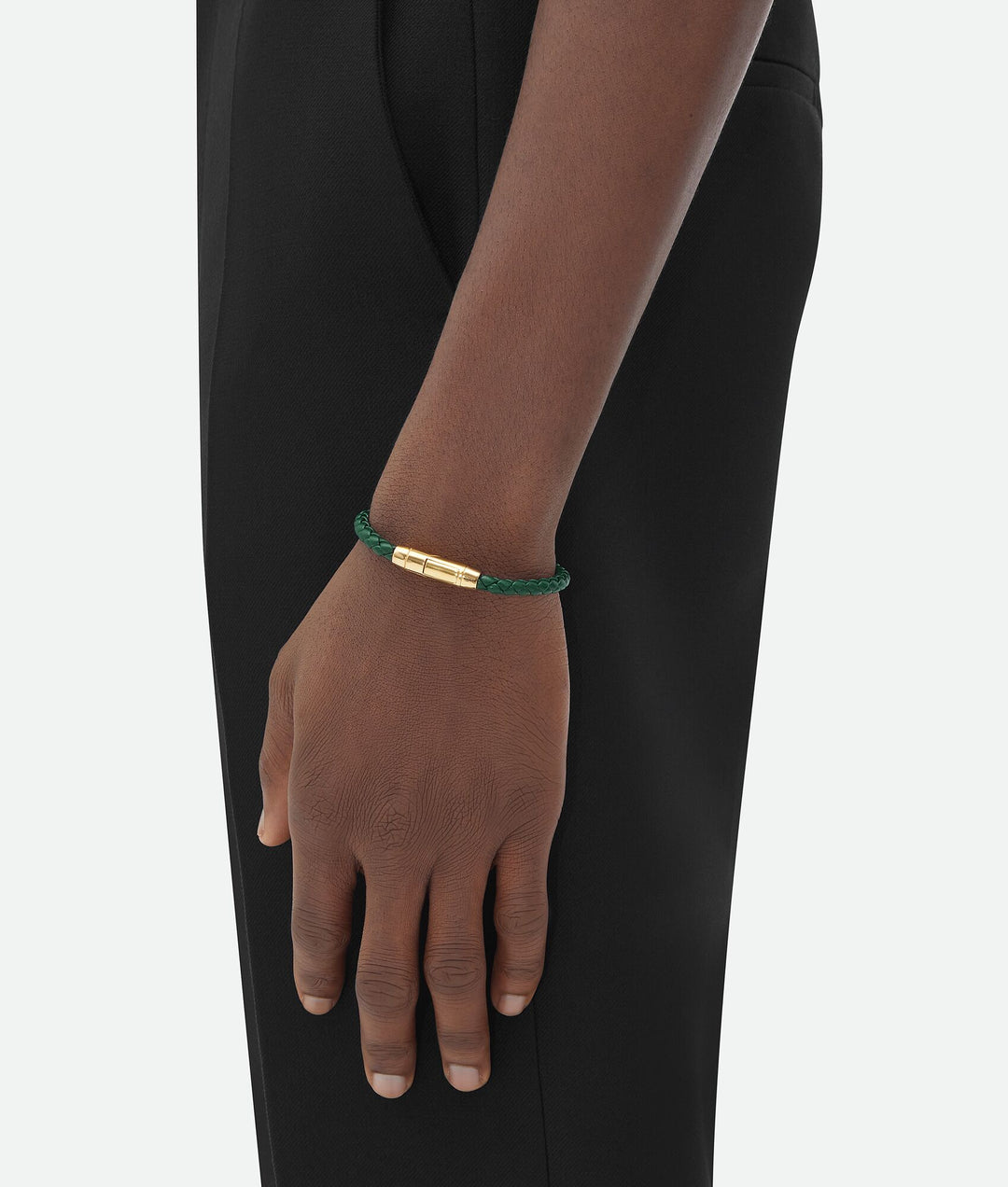 bottega veneta Men s Woven Bracelet Emerald CULTSTATUS