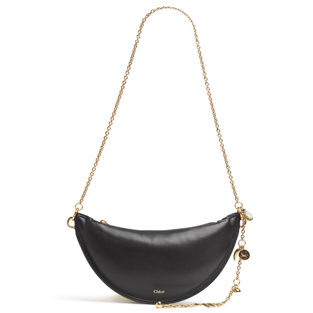 Chloe Mini Icons Soft Shoulder Bag, Black – CULTSTATUS