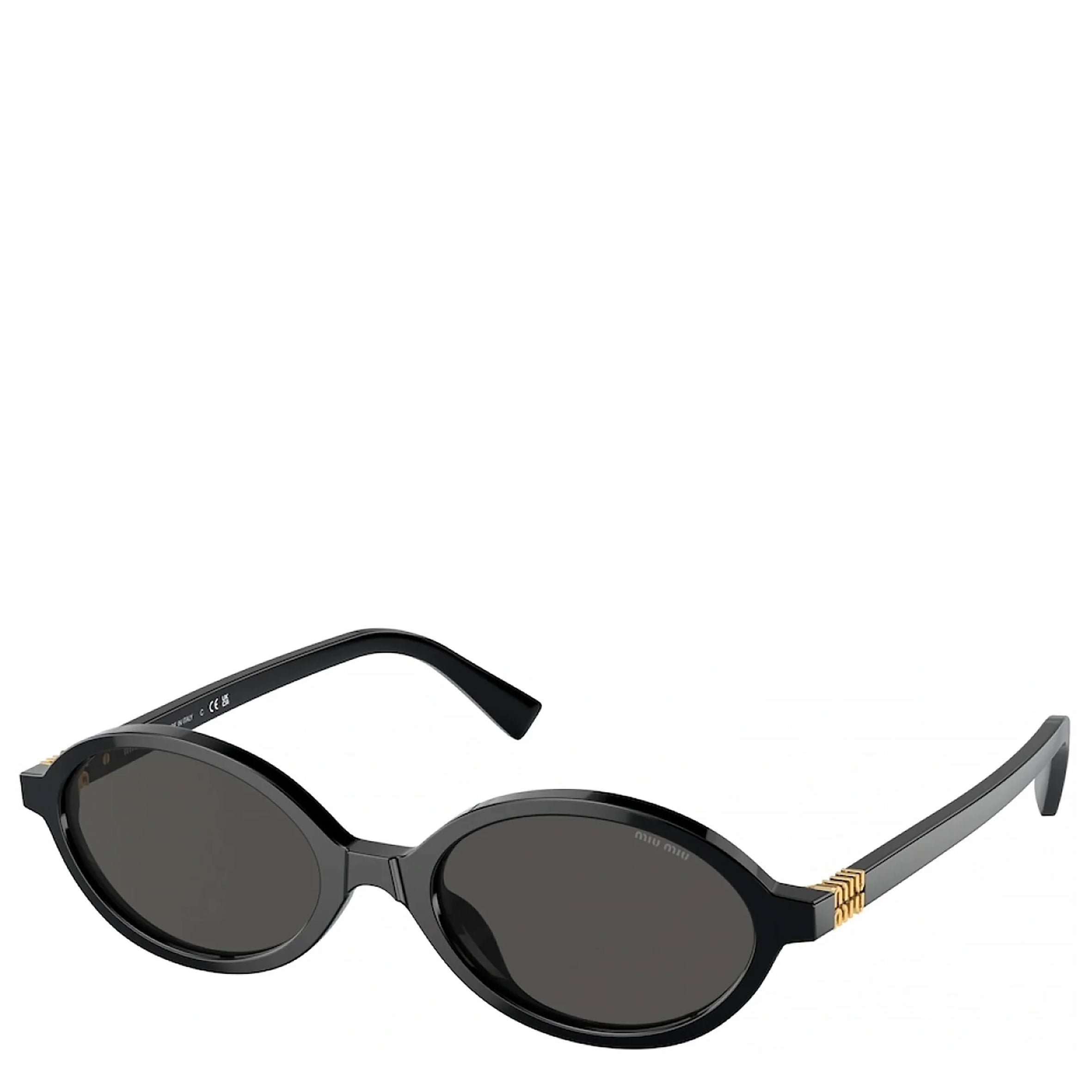 Miu Miu MU04ZSF Regard Oval Asian Sunglasses, Black (G) – CULTSTATUS