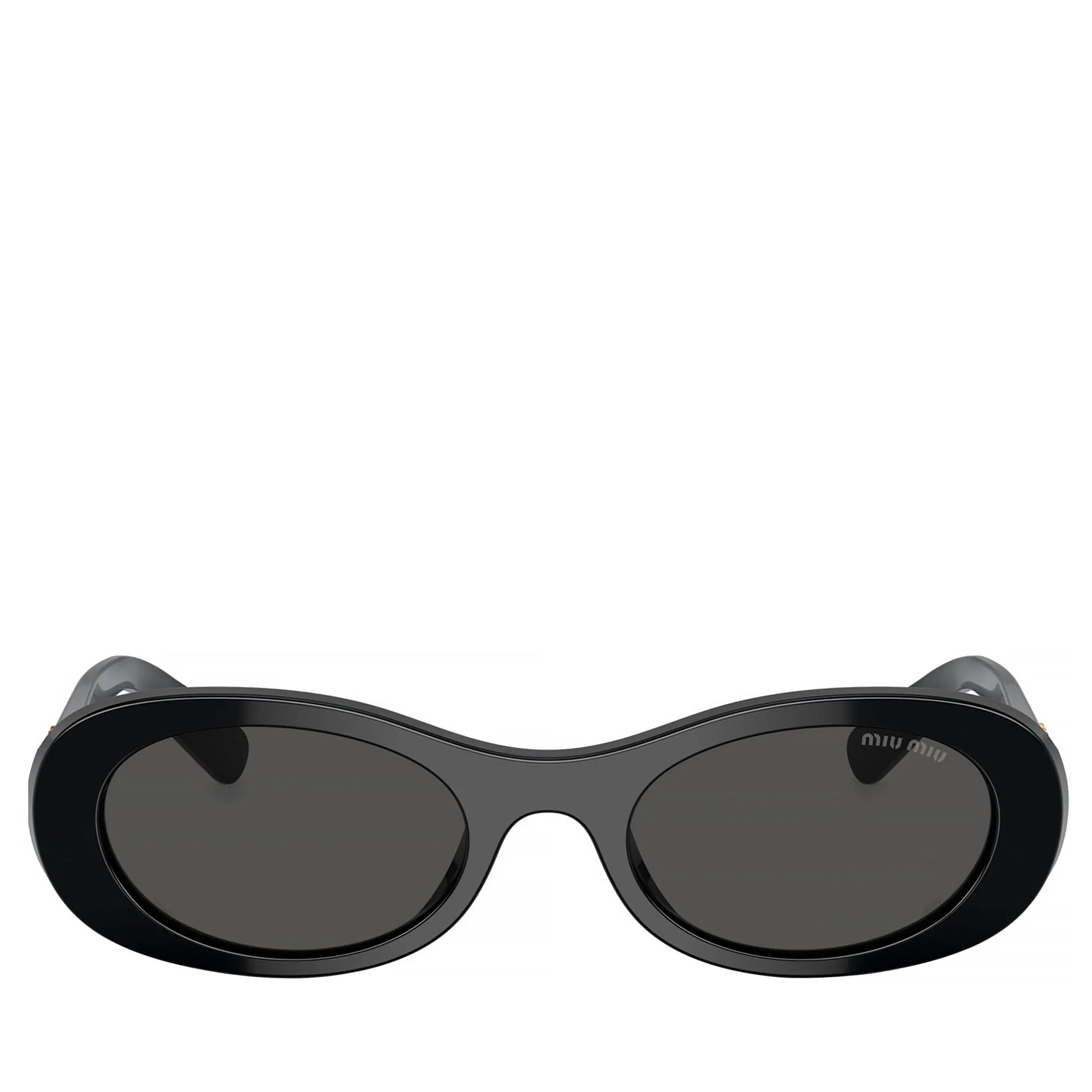 Miu Miu MU06ZS Glimpse Soft Oval Sunglasses, Black (G) – CULTSTATUS
