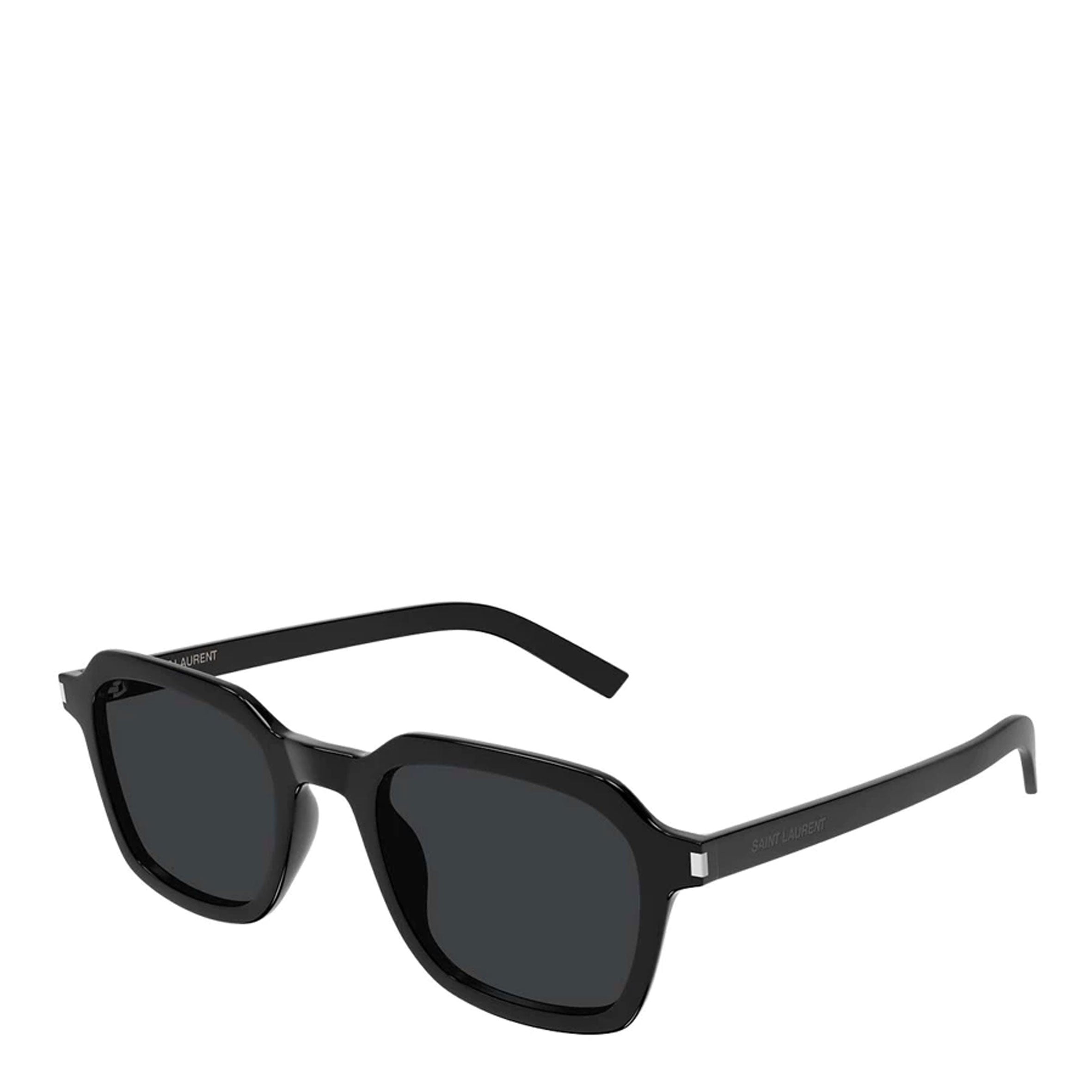 YSL SL712SLIM Square Sunglasses, Black (S) - Main Image
