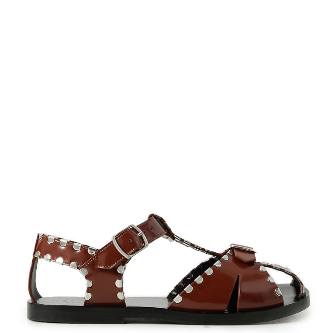 Salis Pasley Flat Sandal, Russet