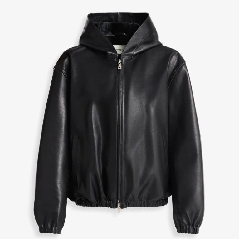 Nour Hammour Leo Supple Leather Hoodie, Black – CULTSTATUS