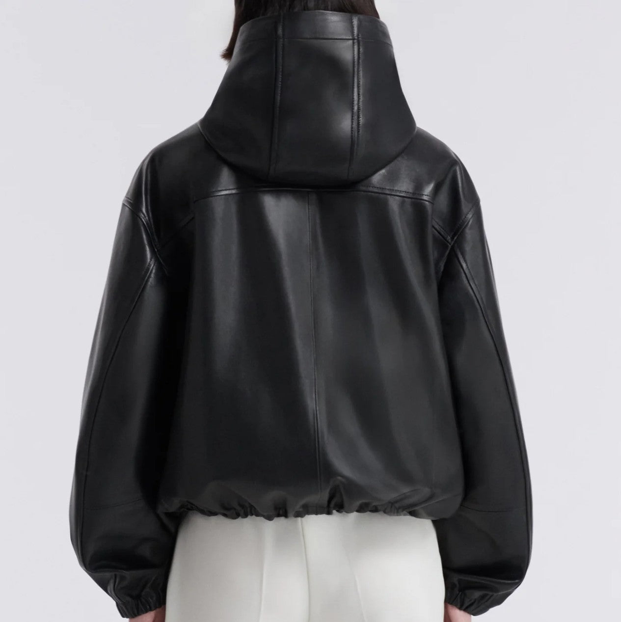 Nour Hammour Leo Supple Leather Hoodie, Black – CULTSTATUS
