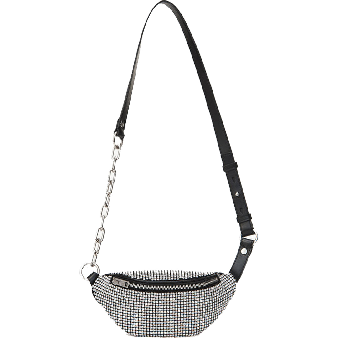 Attica Mini Rhinestone Fanny Pack White