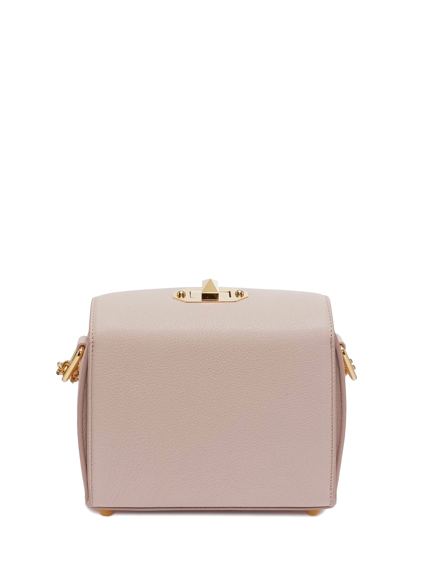 Alexander McQueen Box Bag in Off White with Gold Hardware