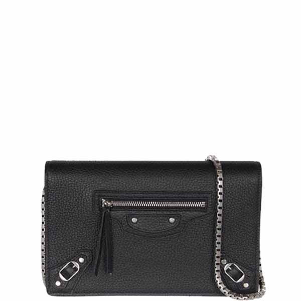 Balenciaga Metallic Edge Woc City WOC Grained RH, Black/Nickle