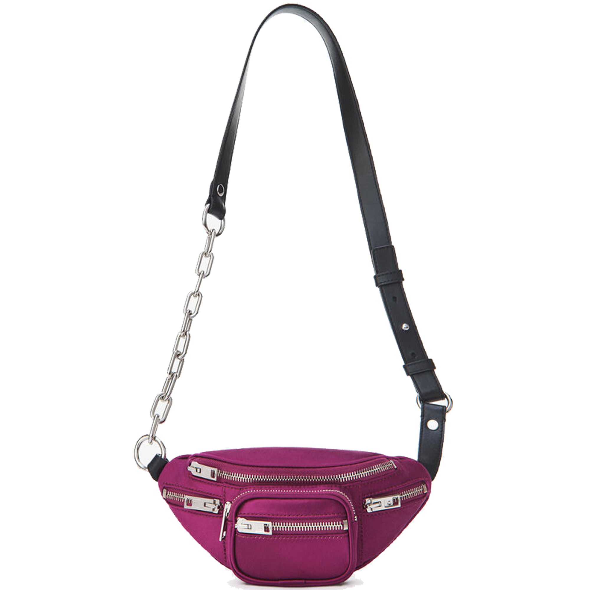 aelxander wang mini attica leather crossbody backpack color Alexander Blue Lambskin Belt Bag Modaselle Polished silvertone hardware Alexander Wang Mini Attica Backpack