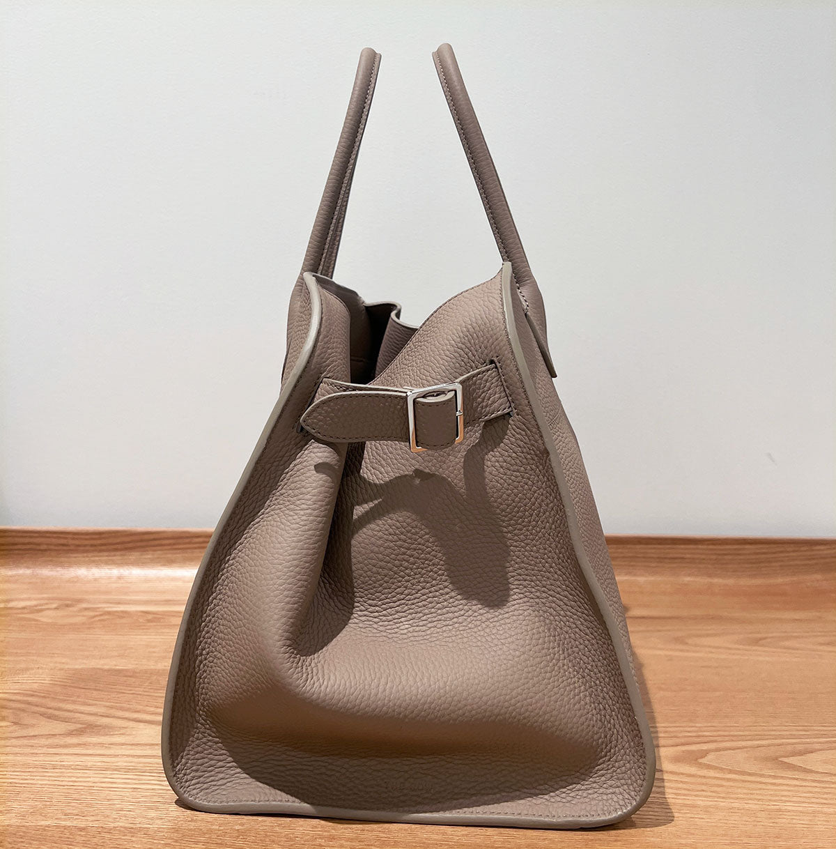 The Row Soft Margaux 10 Bag in Dark Taupe
