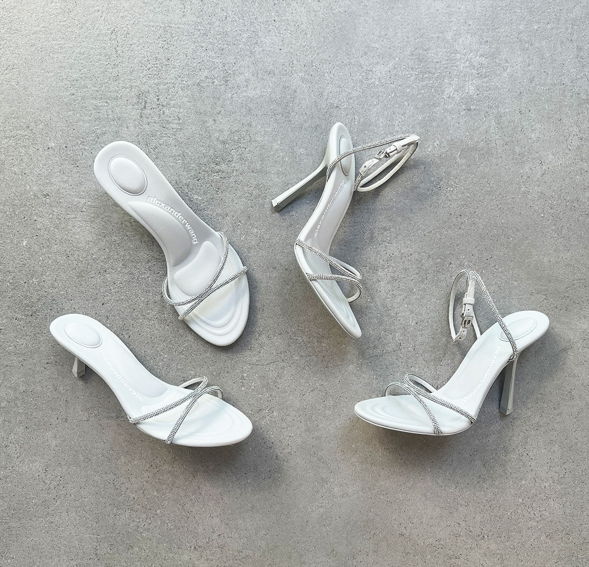 Alexander Wang Julie Scrunchie Heels Crystal CULTSTATUS