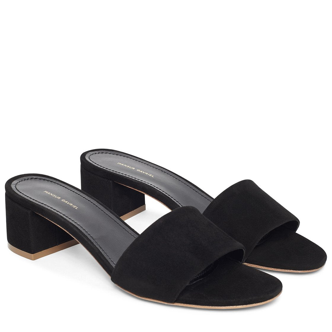 MANSUR GAVRIEL♡ 黒 スエード ミュール MANSUR GAVRIEL Single Strap Sandal 40 Suede, Black – CULTSTATUS