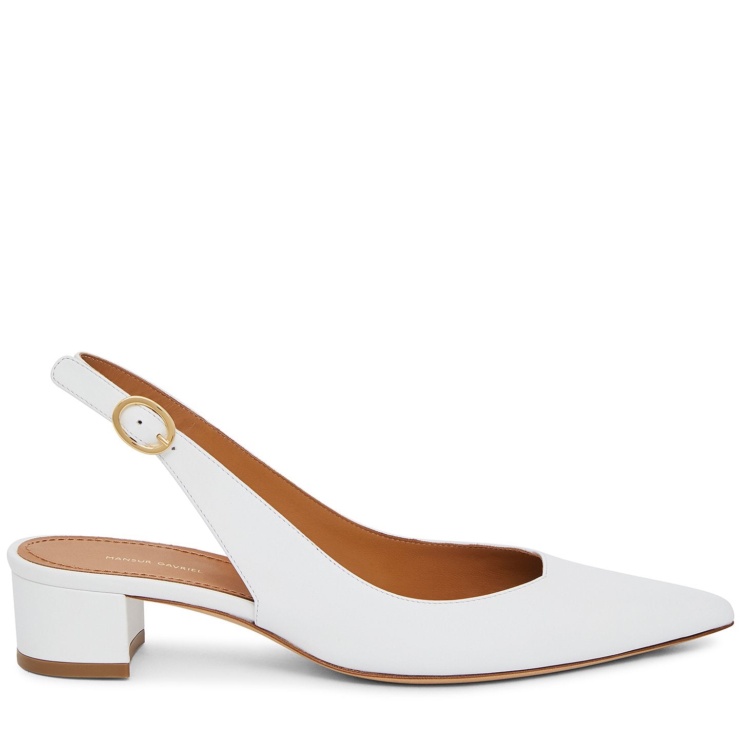 Mansur gavriel leather slingback pumps top