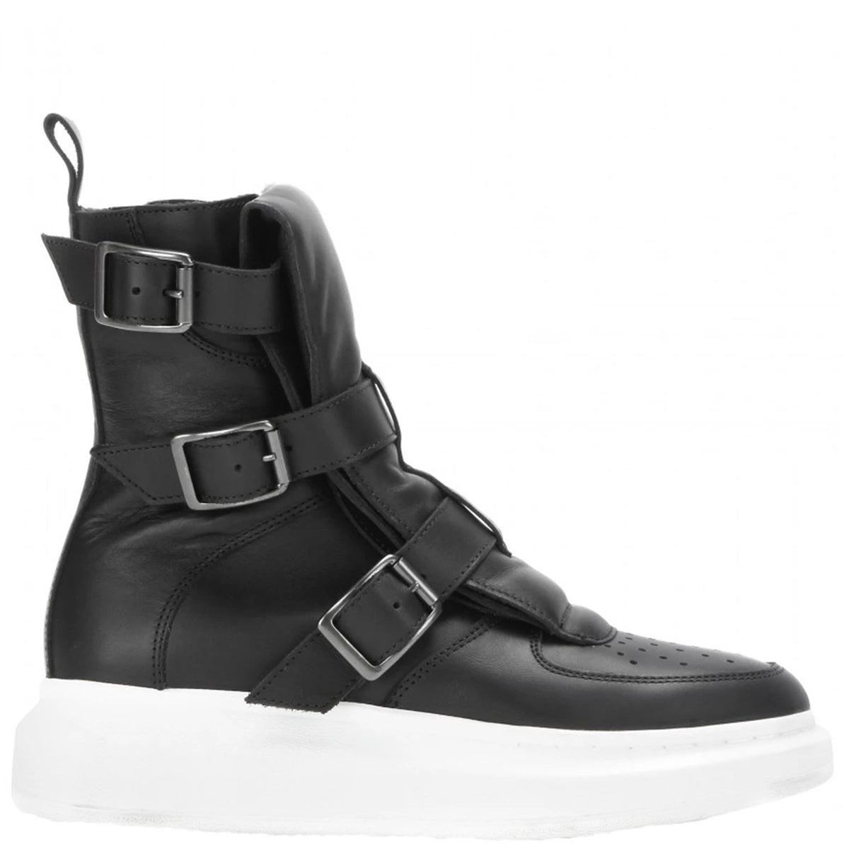 Alexander McQueen Men\'s black leather high-top sneakers Size11.5 Price $350 Alexander McQueen Shoes for Men for sale | eBay main image 3