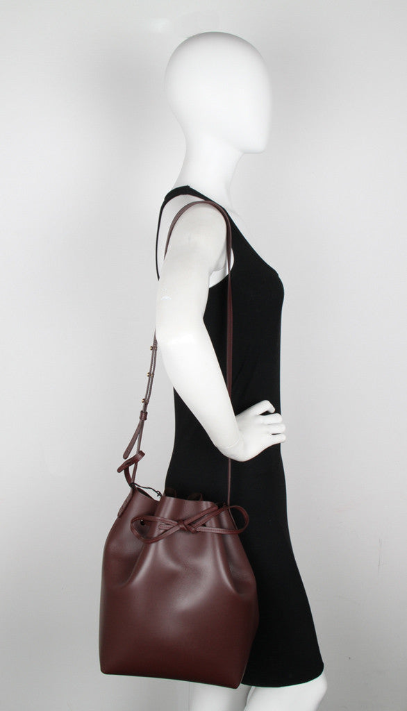 Mansur Gavriel Bucket Bag Calf Burgundy Burgundy CULTSTATUS