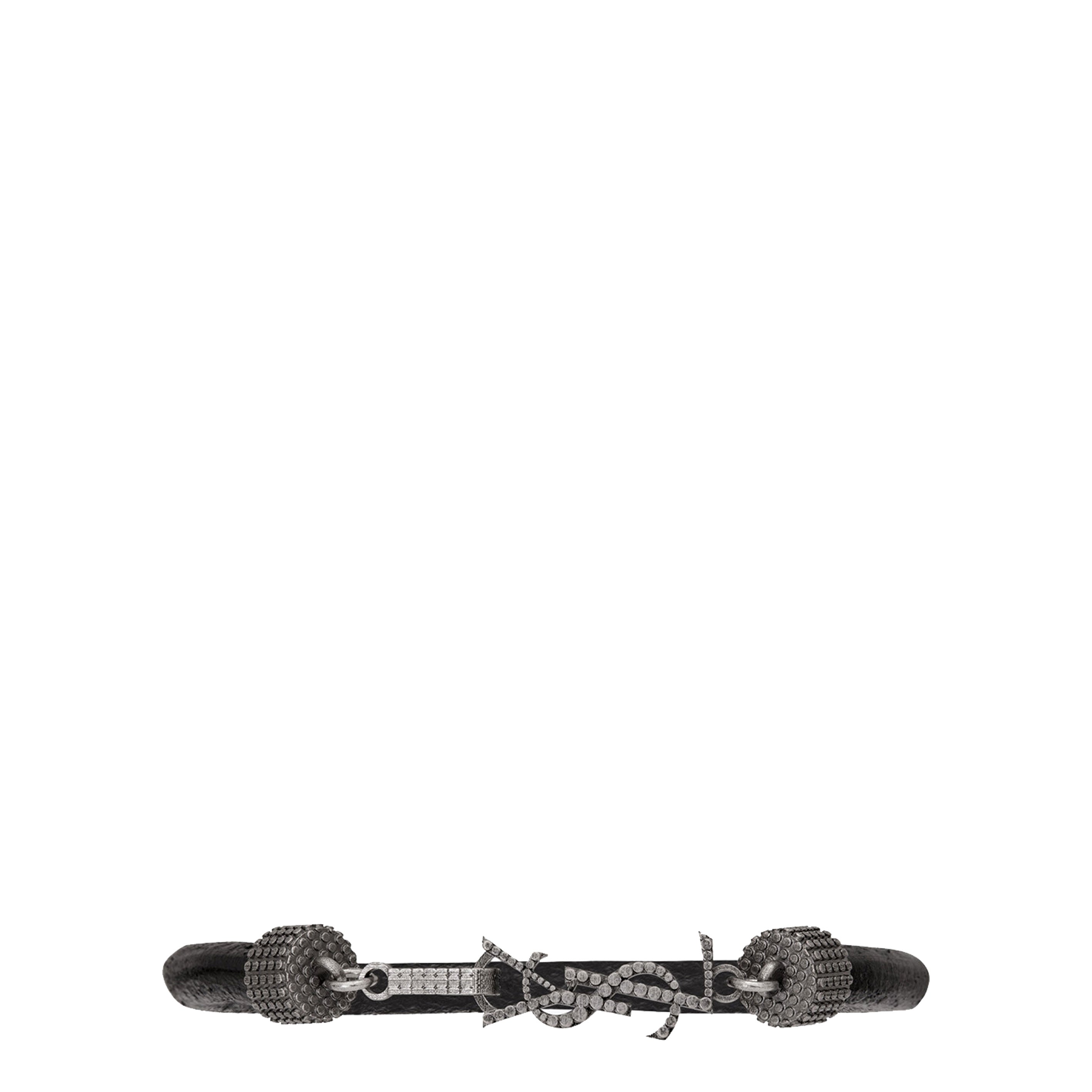 Saint Laurent, Opyum Leather Cord Bracelet, Black – CULTSTATUS