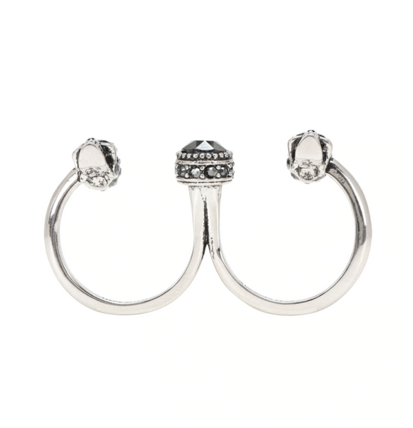 Alexander McQueen Skull Double Ring, Silver – CULTSTATUS