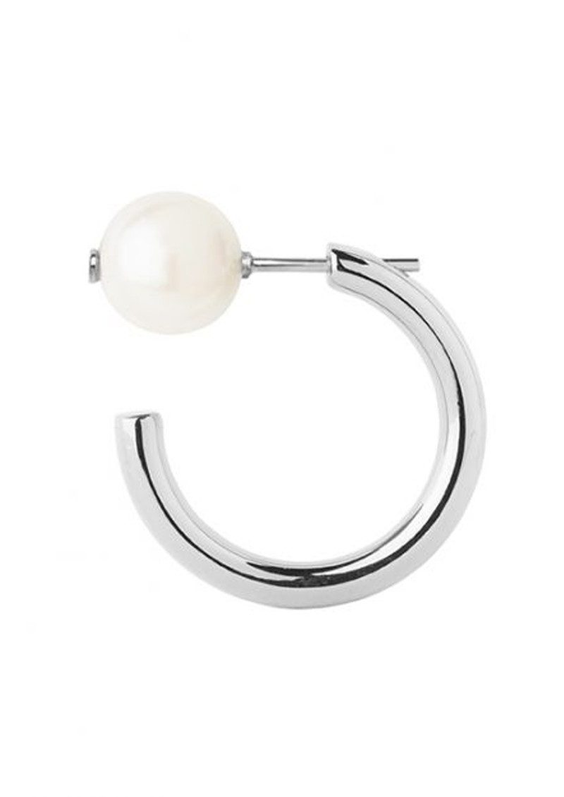 Maria Black Elly Hoop, Silver – CULTSTATUS - Main Image