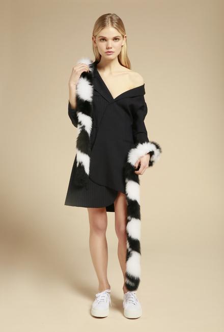 Charlotte Simone Lacey Scarf, Black/White – CULTSTATUS