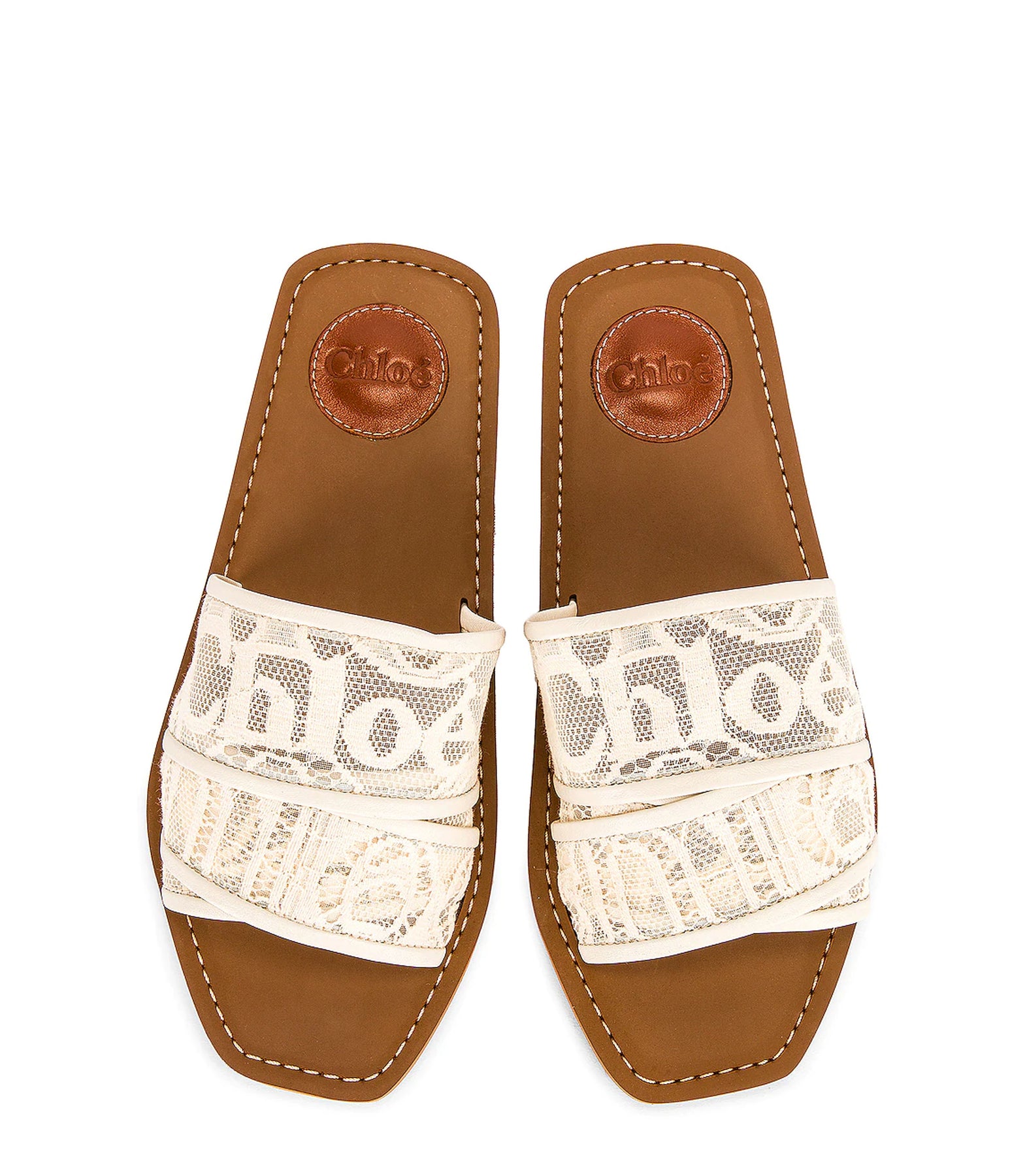 Chloe woody lace slide Clearance