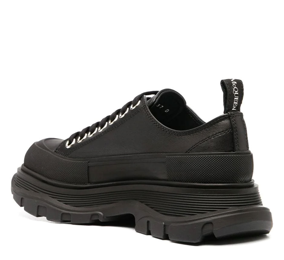 Alexander McQueen Tread Slick Leather Sneaker, Black – CULTSTATUS