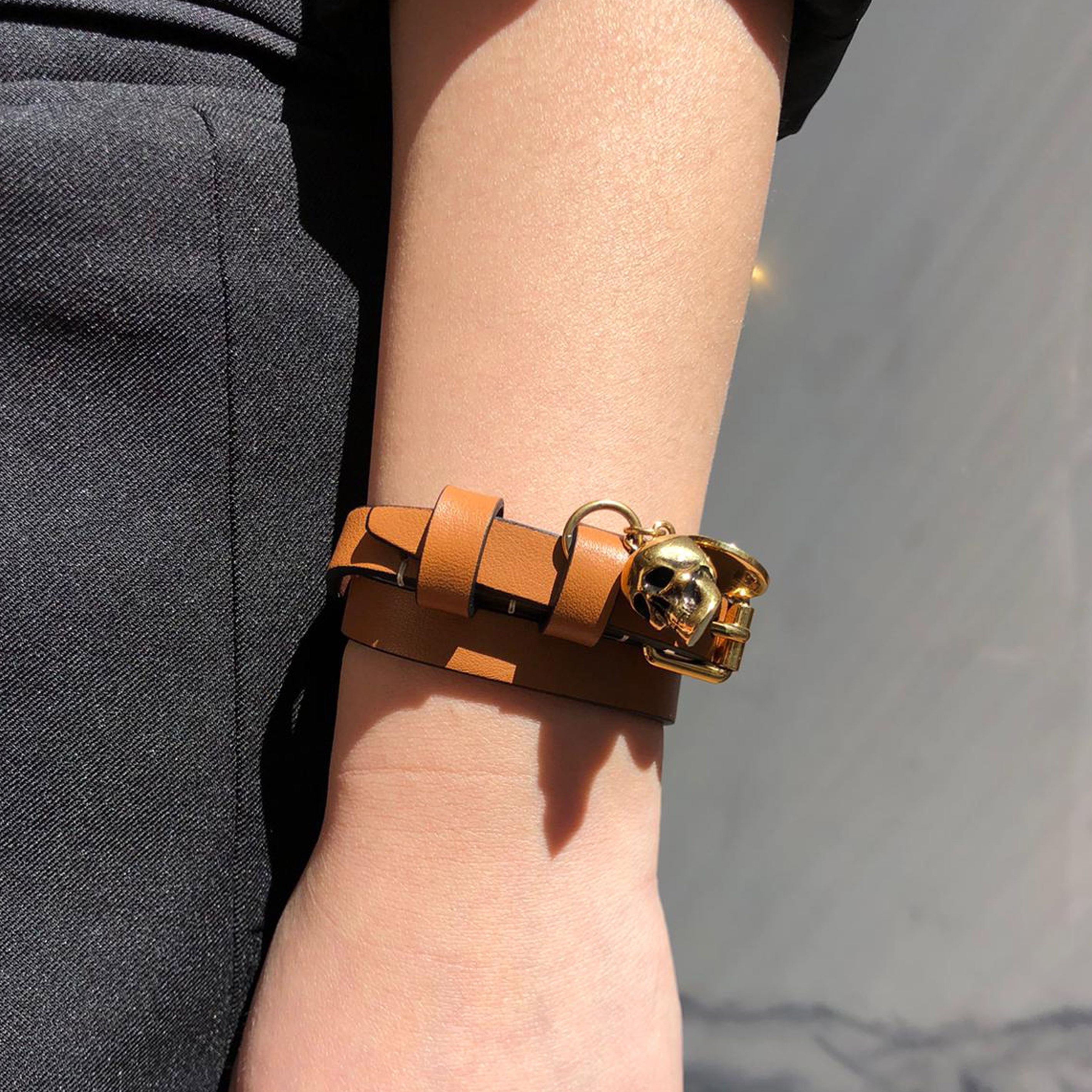 Alexander mcqueen double wrap bracelet hot sale